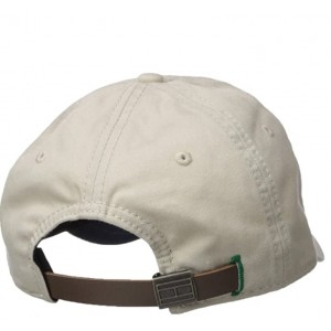 Tommy Hilfiger Men's Logo Dad Baseball Cap- Stone